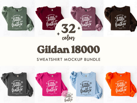 Gildan 18000 Crewneck Sweatshirt Mockup Bundle