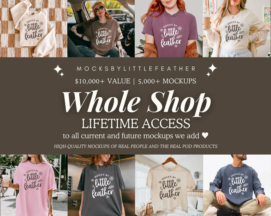 MocksByLittleFeather Whole Shop Mockup Bundle (Lifetime Access)